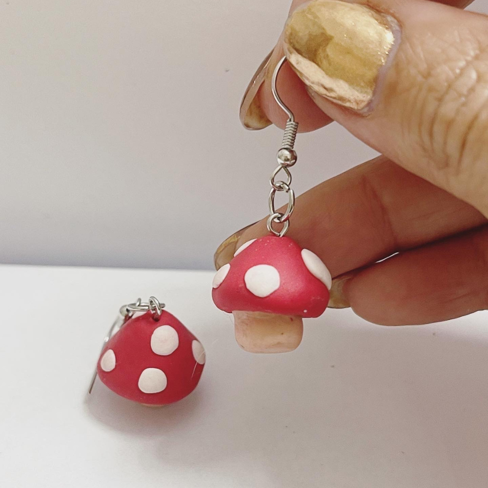 Mushroom clay online earrings