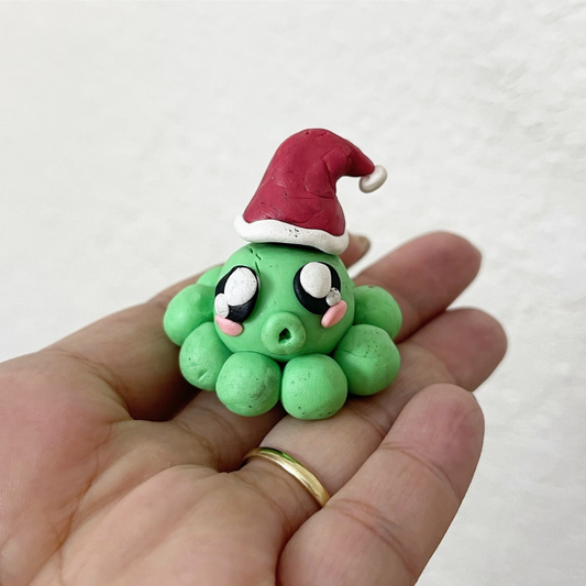 Ima Tiny Octopus In A Santa Hat